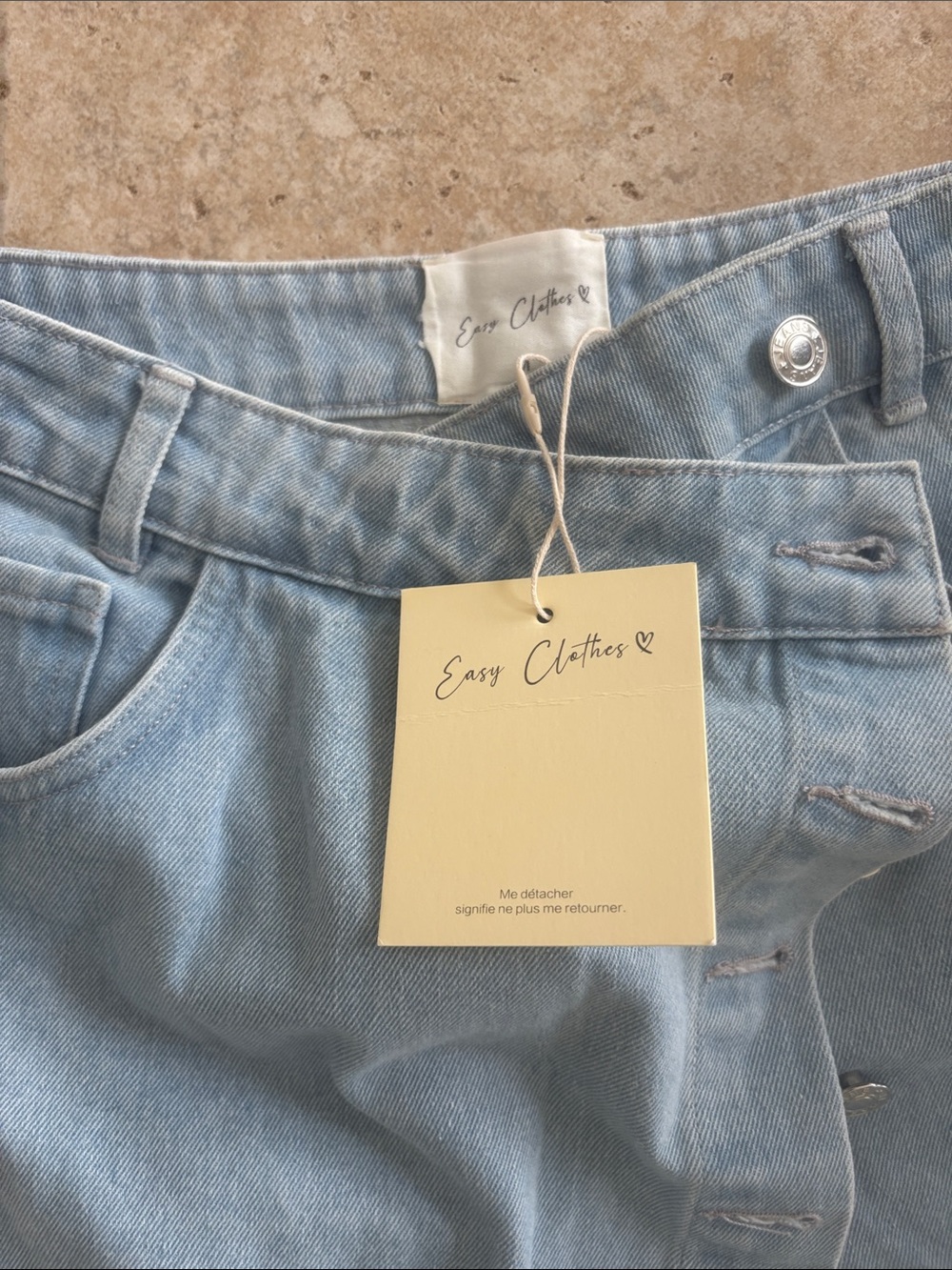 Easy clothes Denim Lilia wraparound front skort - Picture 2 of 6